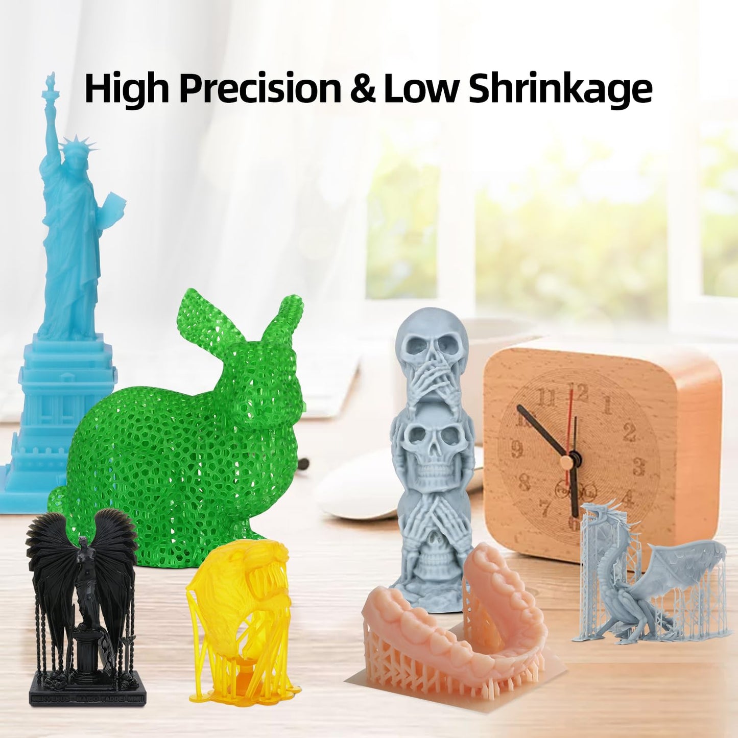 Anycubic 3D Printer Standard Beige Resin - 1KG Bottle - Perfect for Miniatures & Models