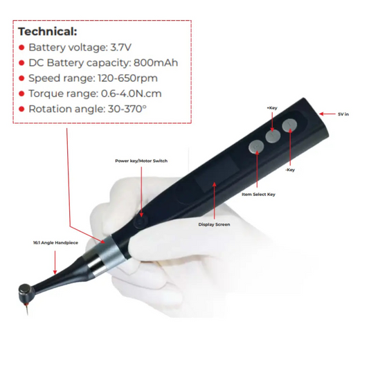 Healix Wireless and Cordless Endomotor with 5 Packets of FREE Rotary Files