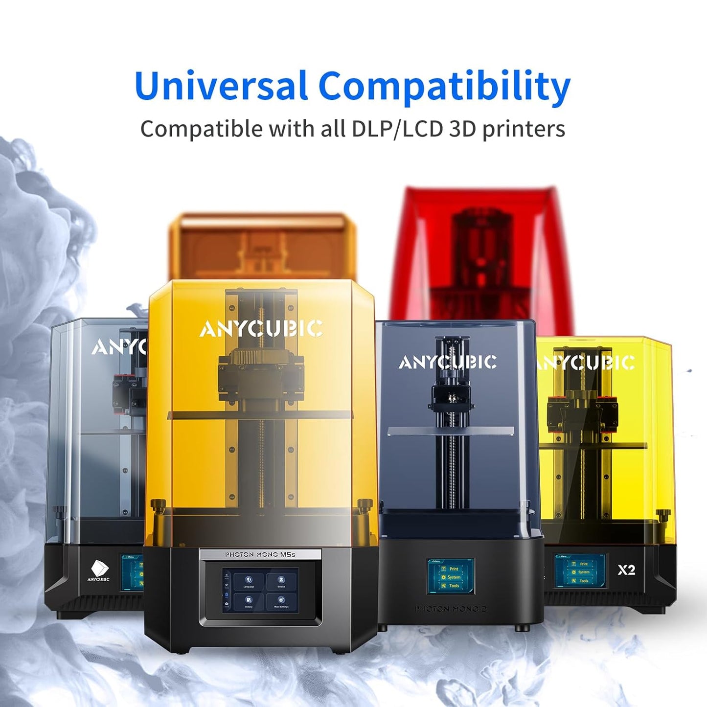 Anycubic 3D Printer Standard Grey Resin - 1KG Bottle - High Precision & Low Shrinkage