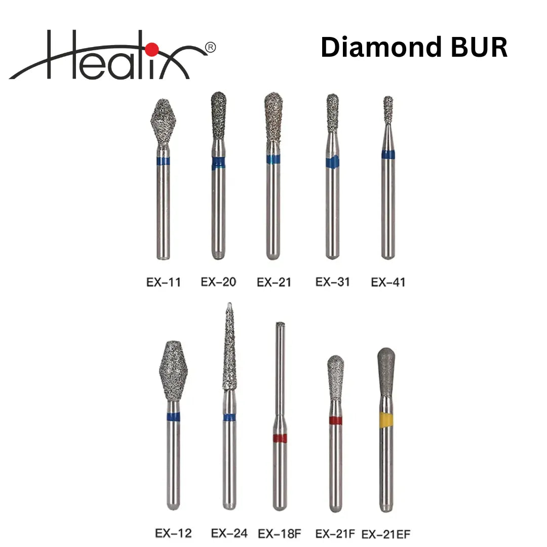 Healix Diamond Bur Extra Shape(EX) Series | Pack of 5