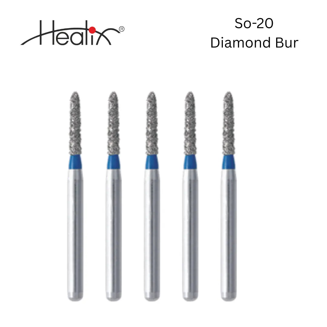 Healix Diamond Bur Straight Ogival End (SO) Series | Pack of 5