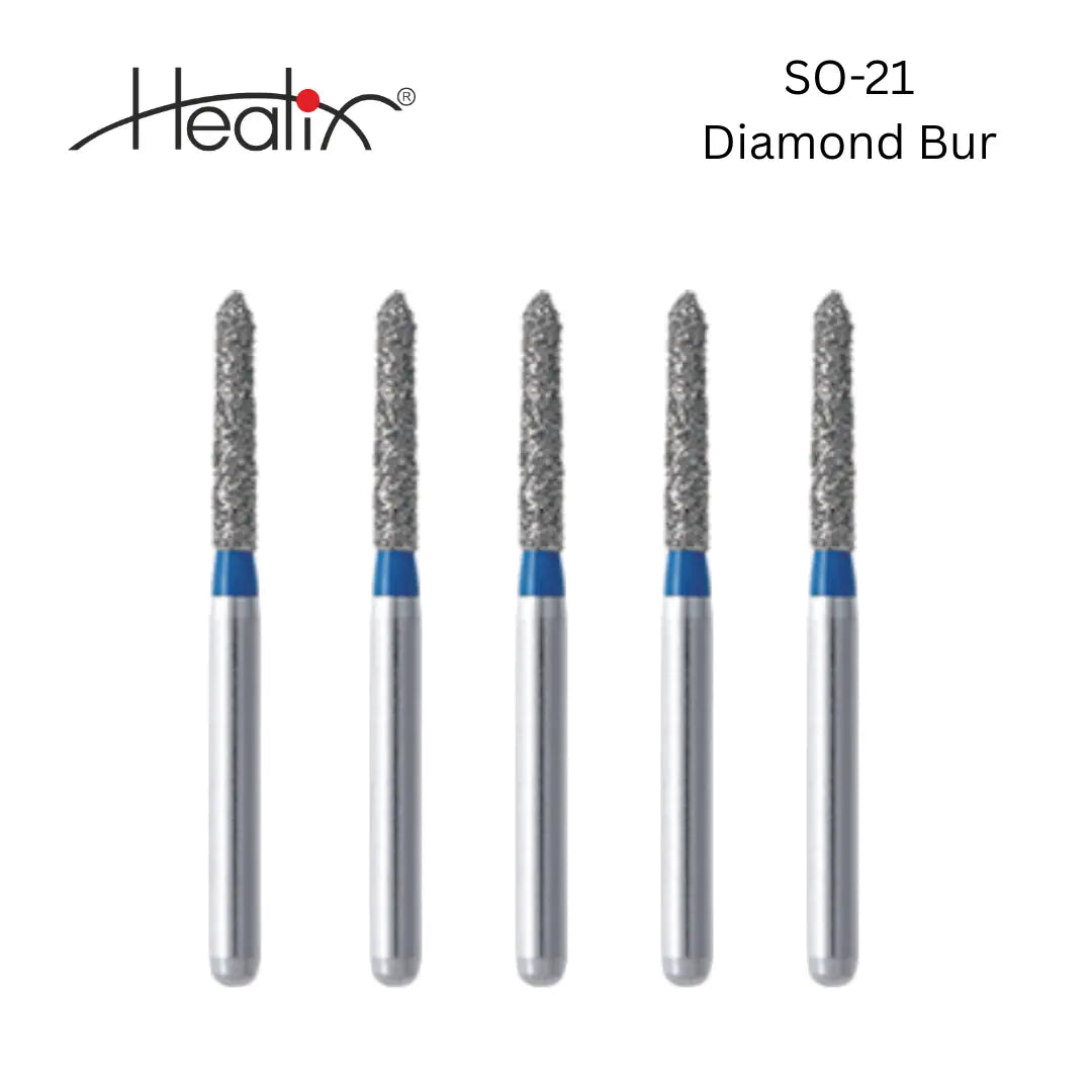 Healix Diamond Bur Straight Ogival End (SO) Series | Pack of 5