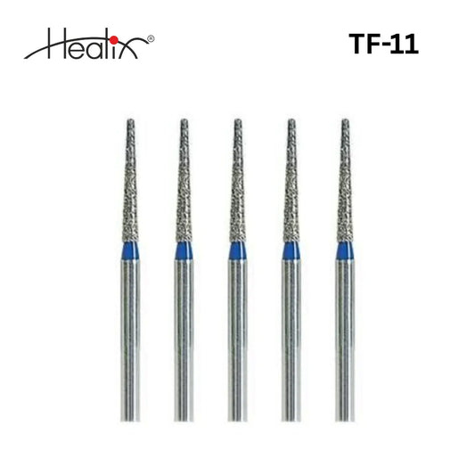 Healix Diamond Bur Taper Flat End TF Series | Pack of 5