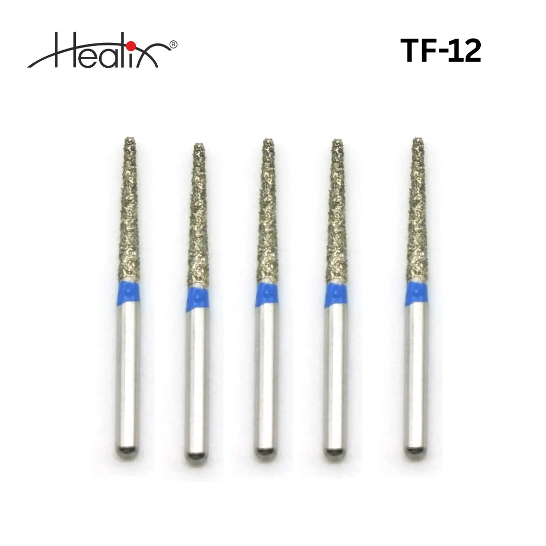 Healix Diamond Bur Taper Flat End TF Series | Pack of 5