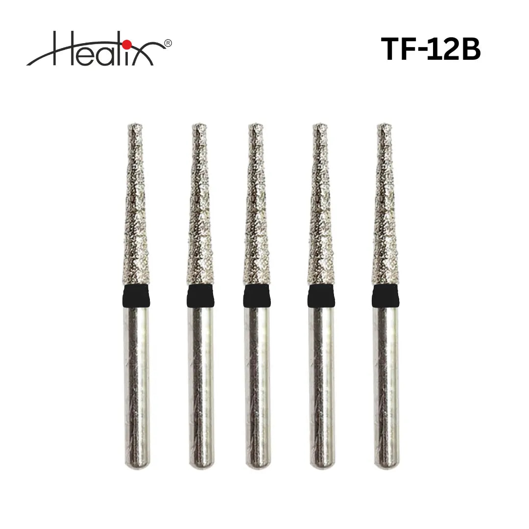 Healix Diamond Bur Taper Flat End TF Series | Pack of 5