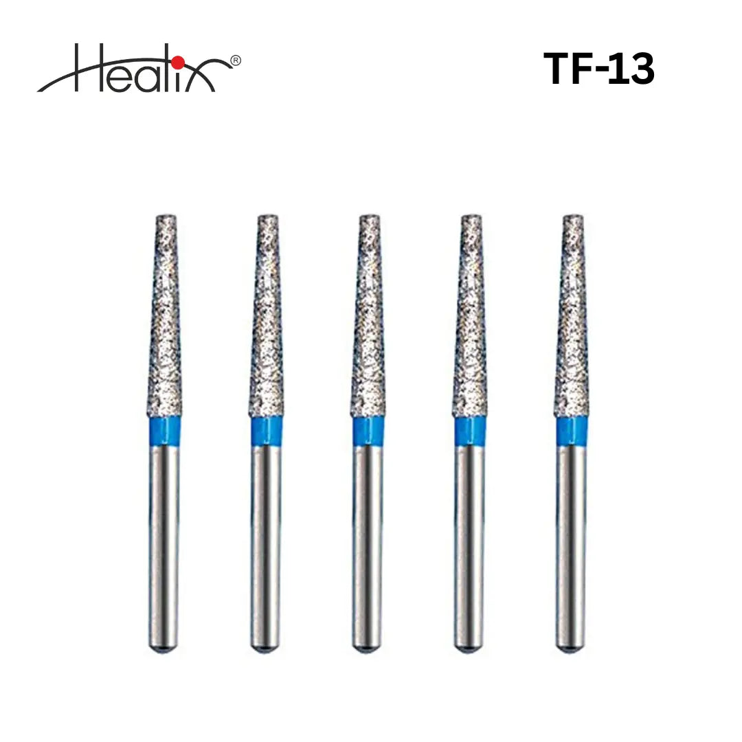 Healix Diamond Bur Taper Flat End TF Series | Pack of 5