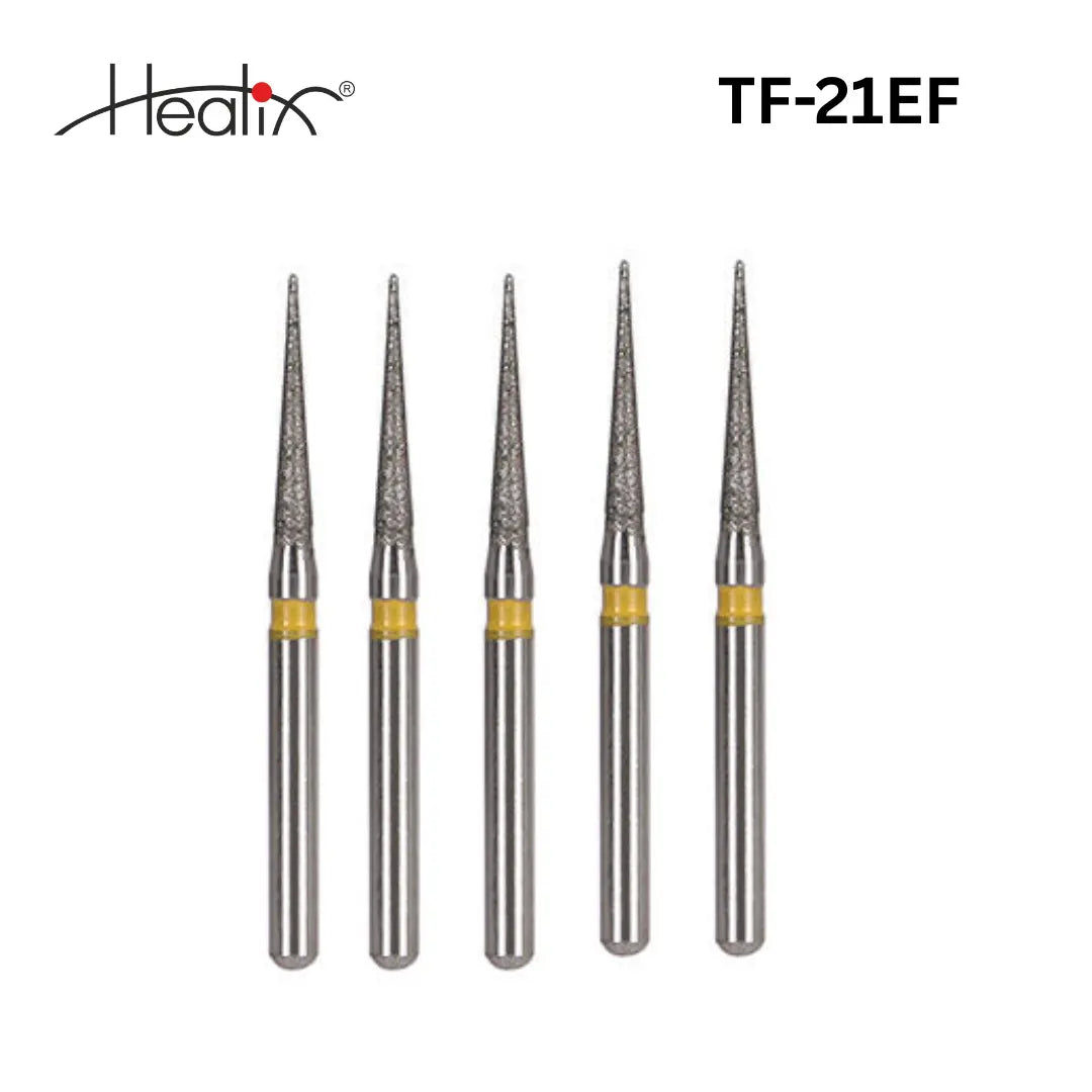 Healix Diamond Bur Taper Flat End TF Series | Pack of 5
