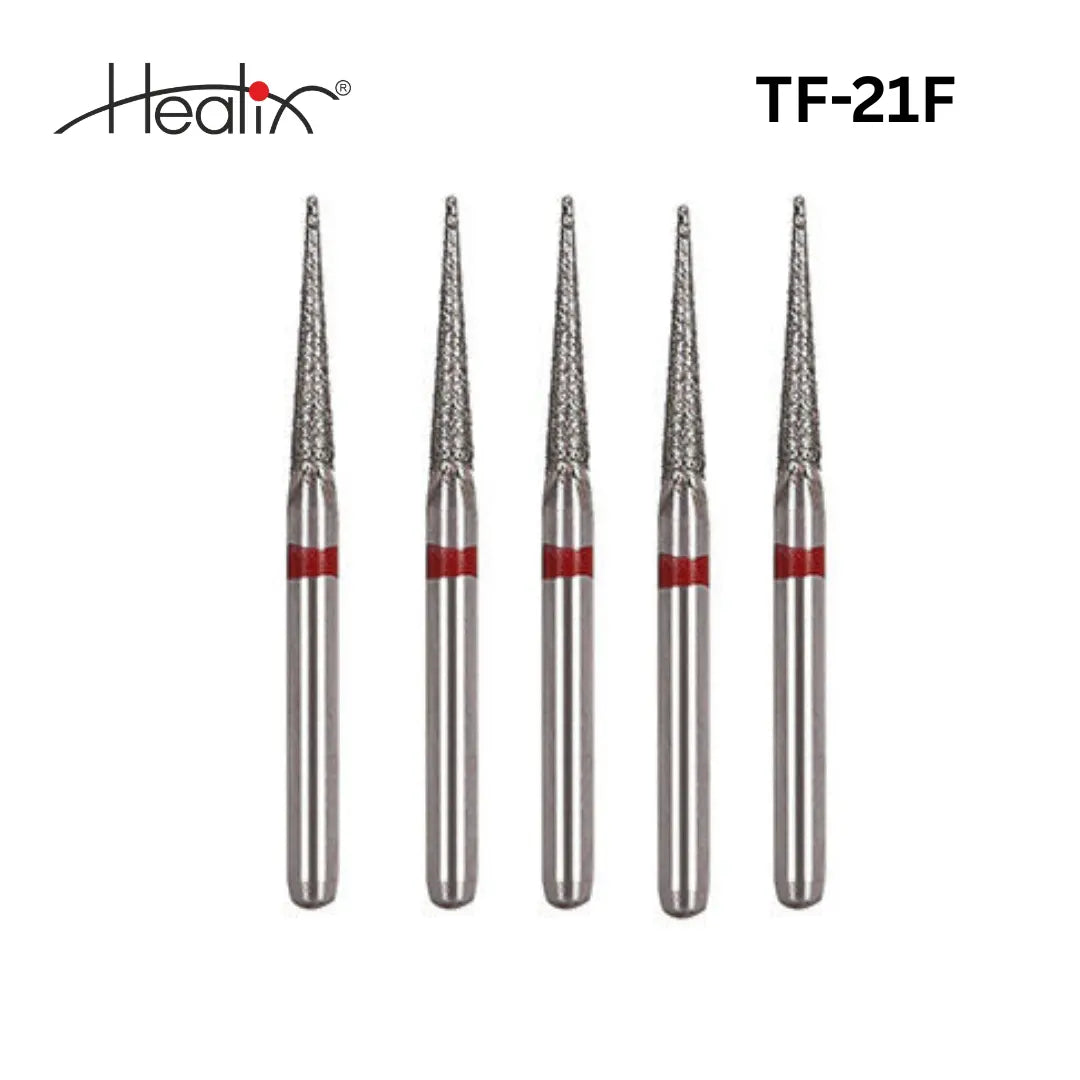 Healix Diamond Bur Taper Flat End TF Series | Pack of 5