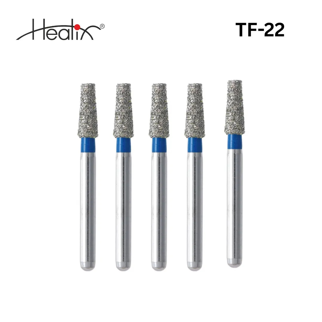 Healix Diamond Bur Taper Flat End TF Series | Pack of 5