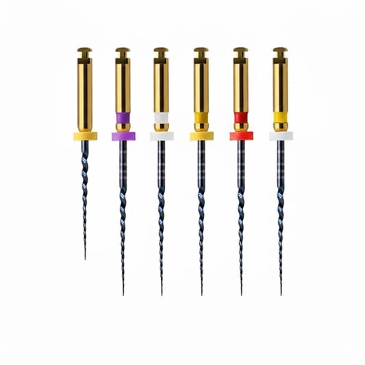 Healix Blue Rotary Files product image – NiTi files with blue heat treatment for severely curved root canals, ISO color-coded