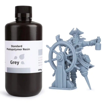 ELEGOO Standard Photopolymer Resin LCD UV-Curing Resin | 3DPrinting |Grey | 1 Kg