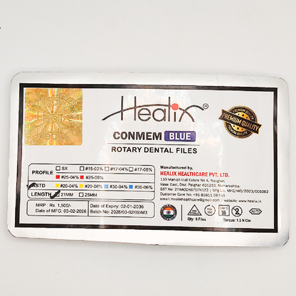 Healix Blue Rotary Files – 4% Constant Taper