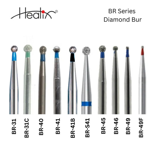 Healix Diamond Bur | BR Series |  Pack of 5 | Healix