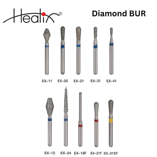 Healix Diamond Bur Extra Shape(EX) Series | Pack of 5