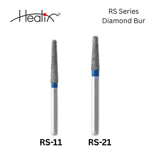 Healix Diamond Bur Rounded Shoulder | RS Series Bur | Pack of 5