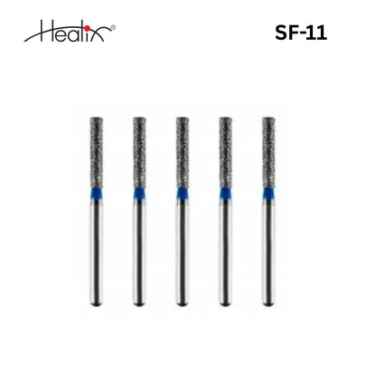 Healix Diamond Bur Straight Flat  (SF) Series | Pack of 5