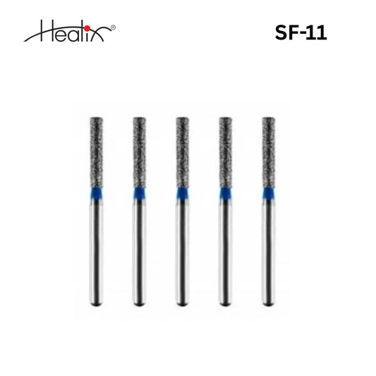 Healix Diamond Bur Straight Flat  (SF) Series | Pack of 5