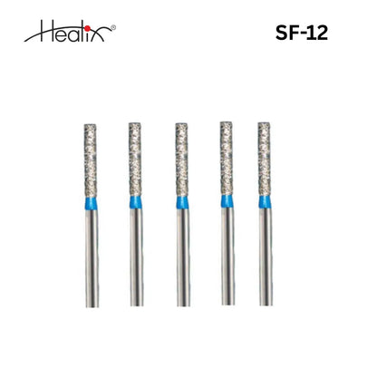 Healix Diamond Bur Straight Flat  (SF) Series | Pack of 5