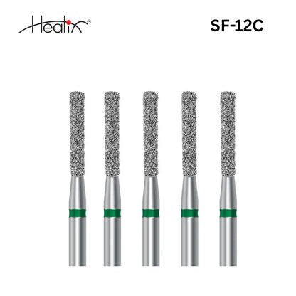 Healix Diamond Bur Straight Flat  (SF) Series | Pack of 5