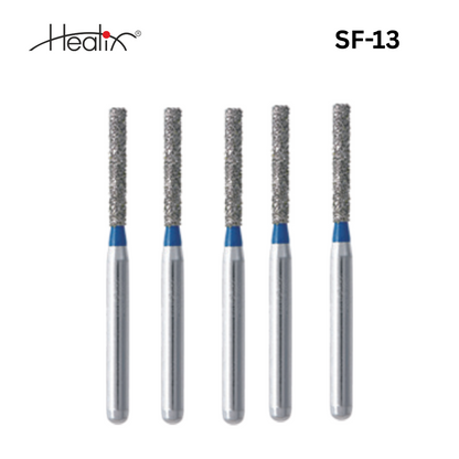 Healix Diamond Bur Straight Flat  (SF) Series | Pack of 5