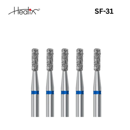 Healix Diamond Bur Straight Flat  (SF) Series | Pack of 5