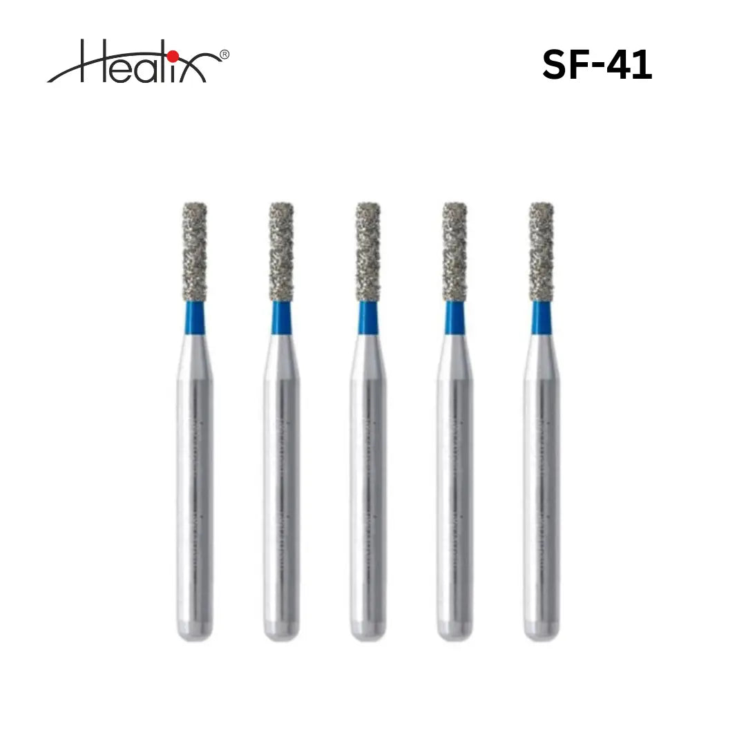 Healix Diamond Bur Straight Flat  (SF) Series | Pack of 5