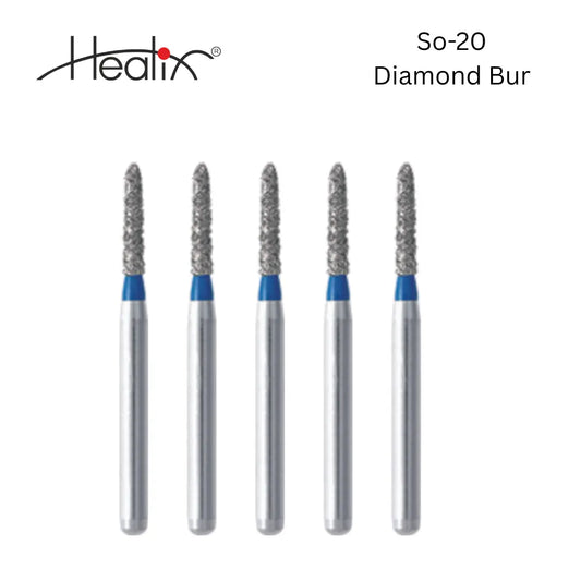 Healix Diamond Bur Straight Ogival End (SO) Series | Pack of 5