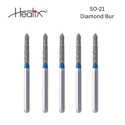 Healix Diamond Bur Straight Ogival End (SO) Series | Pack of 5