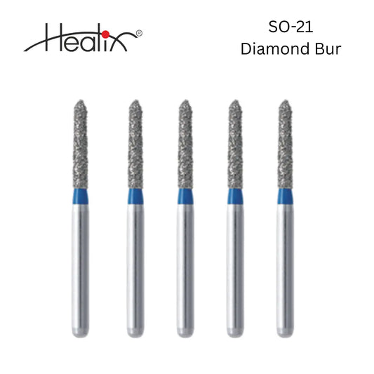 Healix Diamond Bur Straight Ogival End (SO) Series | Pack of 5