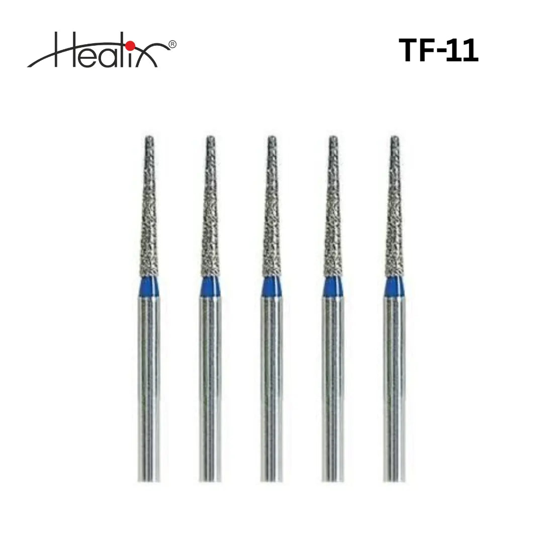Healix Diamond Bur Taper Flat End TF Series | Pack of 5