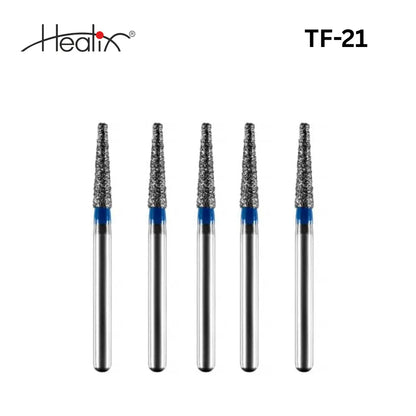 Healix Diamond Bur Taper Flat End TF Series | Pack of 5