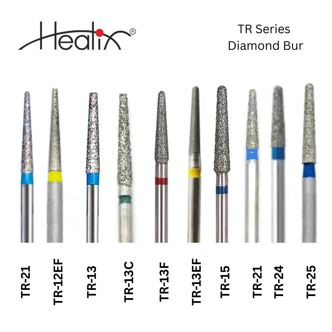 Healix Tapered Round Diamond Bur TR Series | Pack of 5