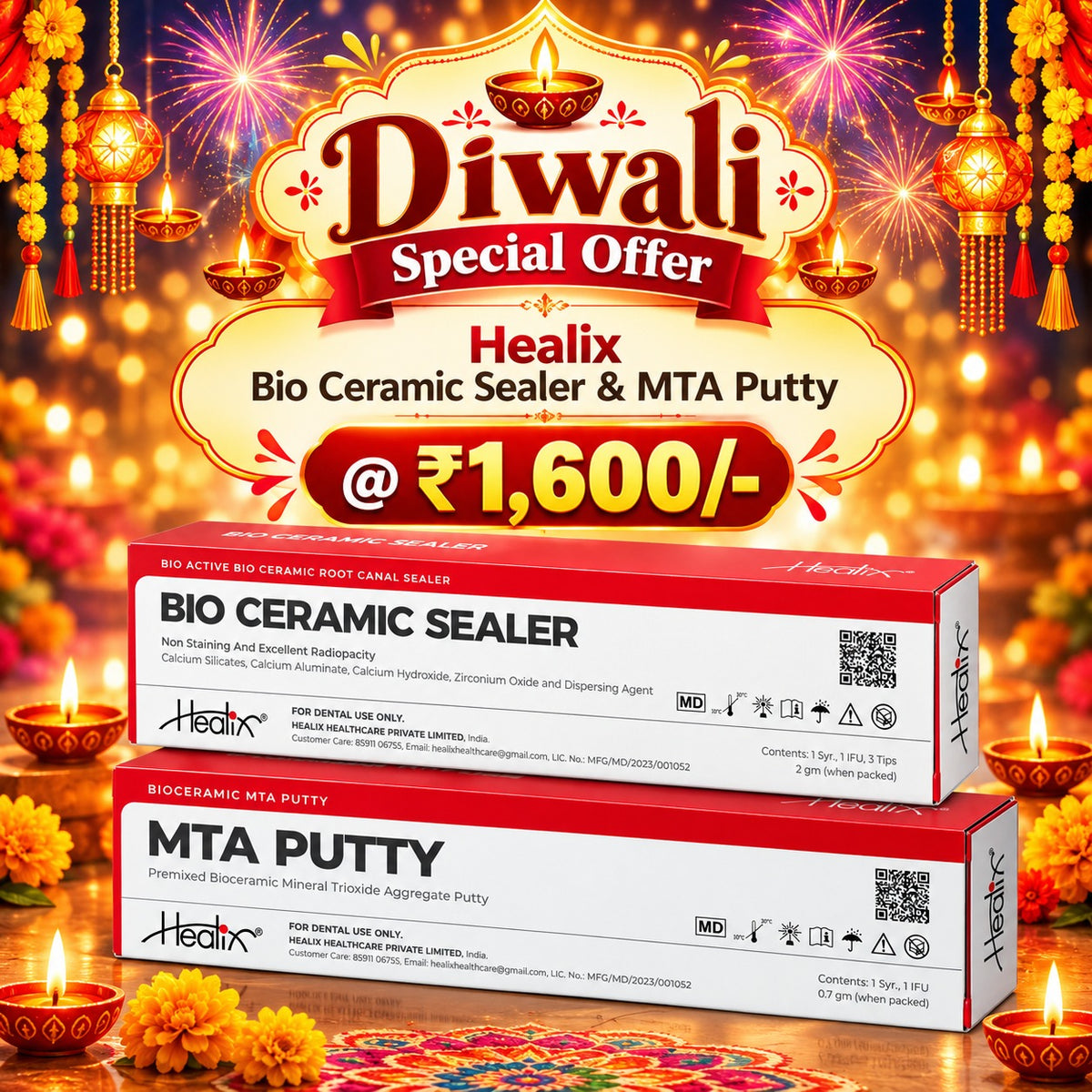 Healix Bio Ceramic Sealer and Healix MTA Putty Combo