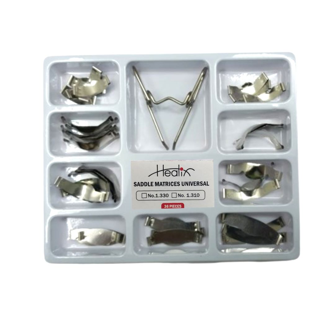 Healix Stainless Steel Universal Dental Saddle Matrix bands | 36pcs